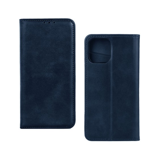 Capa Flip de Couro com Bolso Interno para Apple iPhone 13 Azul